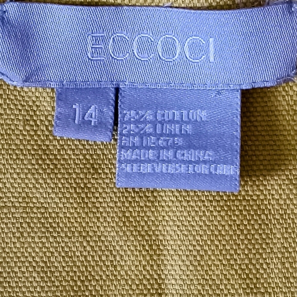 ECCOCI - Light Green Front Closure Blazer - Size 14 - Picture 9 of 9